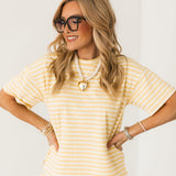 Bailey Stripe Tee | Butter Yellow