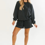 Mineral Washed Pullover | Black