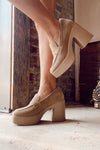 HALONA HEELED LOAFERS | TAUPE