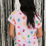 Lavender Multi Spiders Tee | Queen Of Sparkles