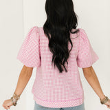 Spring Gingham Top | Lilac