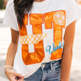 Licensed Tennessee Metallic Word With Icons Tee | Queen Of Sparkles