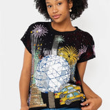 Black NYE In The City Tee | Queen Of Sparkles