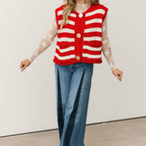 Maryn Striped Sweater | Red Ivory