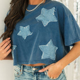 Patched Star Top | Navy