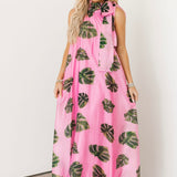 Palm Springs Halter Maxi Dress | Pink