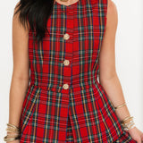 Officially Christmas Plaid Vest | Red