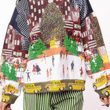Multi Sequin Rockefeller Center At Christmas Sweatshirt | Queen Of Sparkles