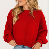 DOORBUSTER Oversized Sweater | Red