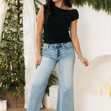 Asymmetric Fuzzy Sweater | Black