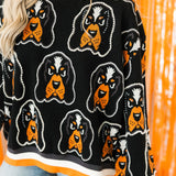 Licensed Tennessee Knit In Rhinestone Sport Stripe Sweater | Queen Of Sparkles