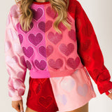 Colorblock Rhinestone Hearts Short | Queen Of Sparkles