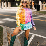 Colorblock Multi Skull Short | Queen Of Sparkles