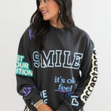 Affirmations Crewneck Sweatshirt | Charcoal