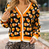 Black Pearl Candy Corn Cardigan | Queen Of Sparkles