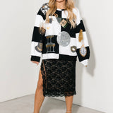 Black & White Checkered NYE Icon Sweatshirt | Queen Of Sparkles
