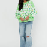Lime Green Golf Ball & Tee Sweatshirt | Queen Of Sparkles