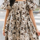 Flower Shop Mini Dress | Neutral