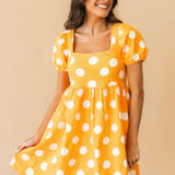 Polka Dot Gameday Dress | Orange White