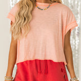 My Time Tee | Pastel Peach