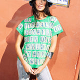 Green New Orleans Tiles Cotton Tee