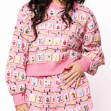 Pink Christmas Mahjong Tile Sweatshirt | Queen Of Sparkles