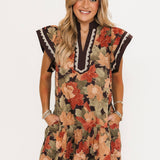Falling Leaves Mini Dress