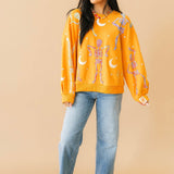 Orange Dancing Skeleton Sweatshirt | Queen Of Sparkles