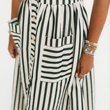 Class Act Stripe Midi Dress