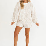 White Camo Lounge Shorts