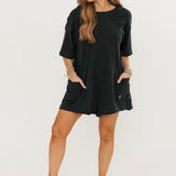 Hot Shot Tee Romper | Black