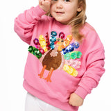 KIDS Pink Rainbow Flower Turkey | Queen Of Sparkles