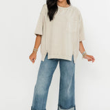 Ready To Lounge Top | Khaki