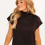 Soft Touch Mock Neck Sweater | Brown