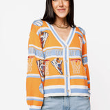 Licensed Tenn Striped Basketball Rhinestone Icon Cardigan | Queen Of Sparkles