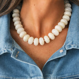 Bailey Beaded Necklace | Cream