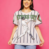 Grey & Royal Strike Out Tee | Queen Of Sparkles