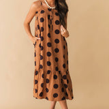 Polka Dot Perfection Dress | Toast Brown