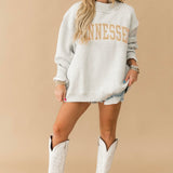 Stripe Tennessee Mock Neck Sweatshirt