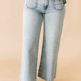 Meg Wide Leg Patch Pocket Jeans | Brillant