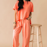 Luxe Leisure Set | Coral