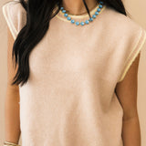 Pullover Sweater Vest | Khaki Lemon