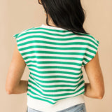 Sophia Striped Sweater Vest | Green