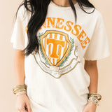 Tennessee Vols Stripe Crest Thrifted Tee