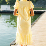 Jessi Eyelet Maxi Dress | Yellow