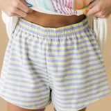 Stripe Short | Lime & Lavender