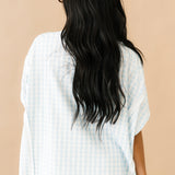 Stars Align Top | Blue Gingham