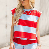 Summer Anthem Top | Red Blue