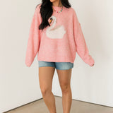 Pure Grace Swan Sweater | Cherry Pink