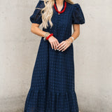 Jessi Eyelet Maxi Dress | Navy